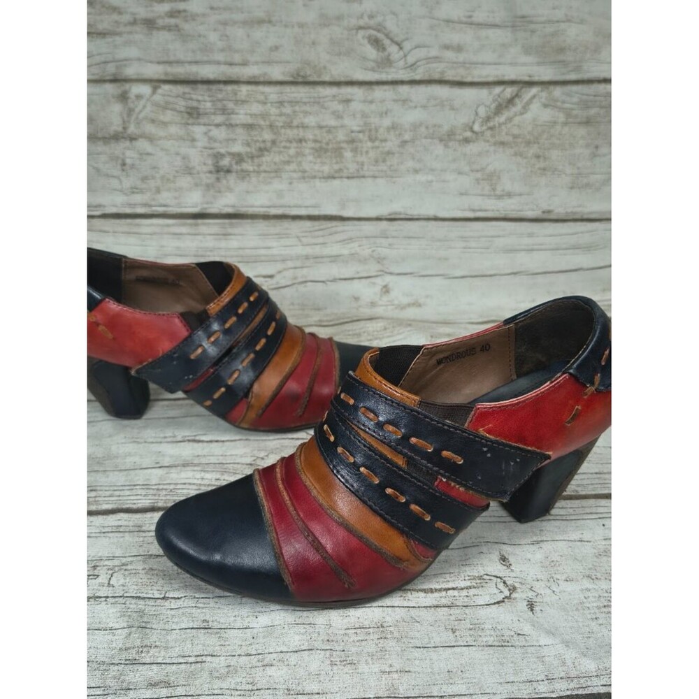 L'Artiste Spring Step Colorful Pumps Boho Chic Wonderous Size 40